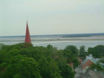 Utsikt fra tårnet  - vestover mot Vormsi