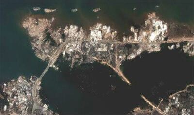 Satelittbildet viser byen Banda Ache i Indonesia. 28. desember 2004.
