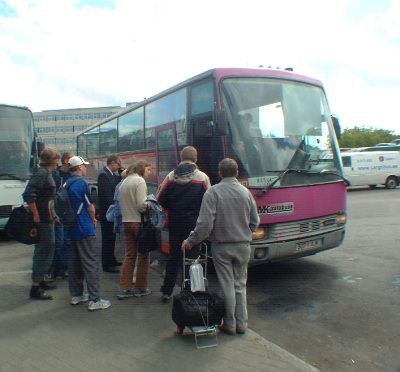 Og denne ekspressbussen, som kjører mellom tallinn og Narva - kommer opprinnelig fra Haga Buss på Sandnes