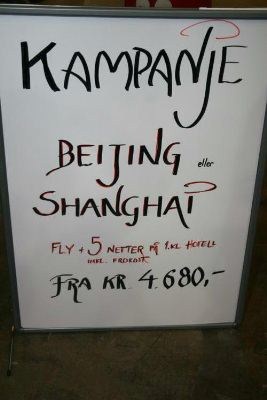 Kampanjepriser til Bejing og Shanghai