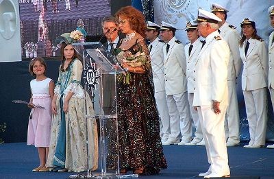 Sophia Loren ønsker MSC Musica hell og lykke på de  sju hav.....