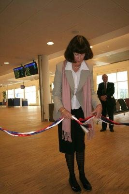 Brit Mari Carr åpnet den nye ruten på vegne av det Nederlandske konsulatet i Stavanger.