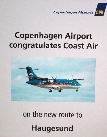 Københavns Lufthavne AS ønsket Coast Air velkommen til Kastrup