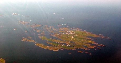 Kvitsøy ved innløpet til værharde Boknafjorden og Skudefjorden