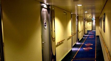 Det blir "noen" meter med korridor når skipet har over 1000 passasjerlugarer !