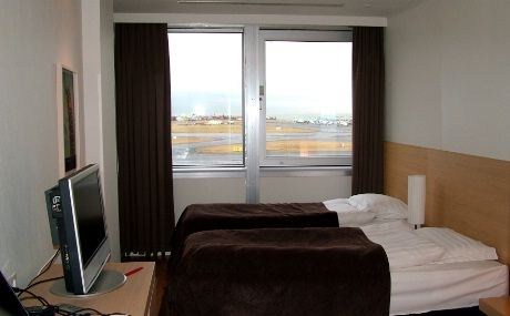 Hotel Loftleidir med utsikt til flyplassen