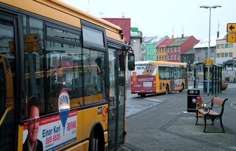 Reykjavik har et godt utbygd busstiltud