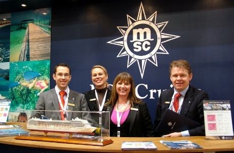 Italienske MSC Cruises satser stadig sterkere på det norske markedet. Fra venstre Håkan Jalvén, Siv Litsheim, Tone Gangstad og Claes Tamm.