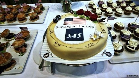 SAS presenterte "oljeruten"  Stavanger - Houston på Sola