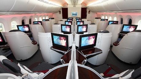 Business Class på Qatar Airways Boeing B 787 Dreamliner