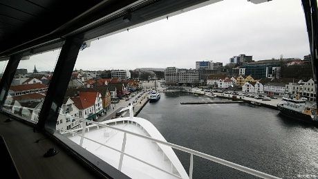 Utsikten - i dette tilfelle over fisketorget i Stavanger , er upåklagelig
