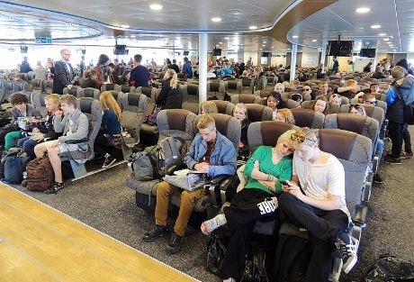 Behagelig overfart: Bornholmerfergen bruker halvannen time fra Ystad