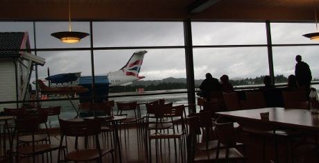 Avgangshallen på Stord lufthamn