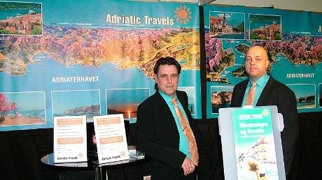 Johnny Brandt og Bjørn Ove Helgesen fra turoperatøren Adriatic Travels, som har sitt hovedkontor i Vikedal
