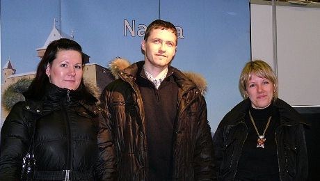 Narva i Estland. Fra  venstre Karina, Lauri og Olga