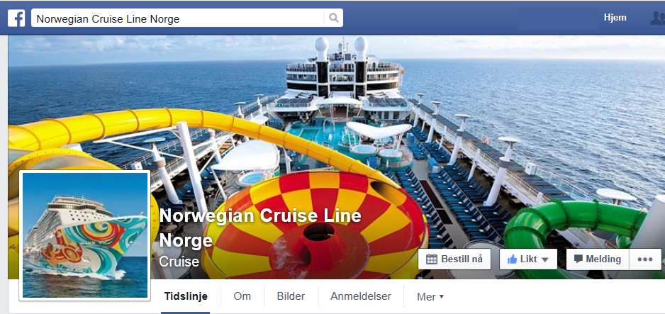 Norwegian Cruise Line med norsk Facebookside