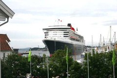 Cruiseskipet Queen Mary 2` seiler fra Stavanger
