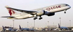 Qatar Airways første Dreamlinertur til London -Heathrow